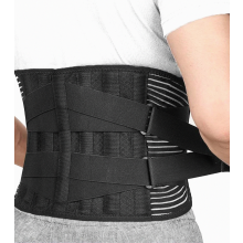 Rückenbandage mit Stützgürtel, Lendenwirbelstütze für Bandscheiben und unteren Rücken, atmungsaktiv, Größe L, 95-115 cm