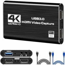 4K HDMI-video-opnamekaart, USB 3.0, 1080p met 60 beelden per seconde voor spelopnames en uitzendingen, geschikt voor computers en camera's