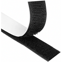 Self Adhesive Hook and Loop Tape 8 m x 20 mm, Extra Strong Double Sided Fastening Strip, Black Heavy Duty Mounting Roll