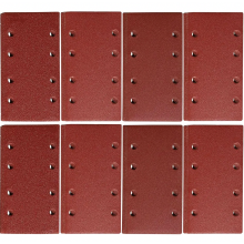 93 x 185 mm Sanding Sheets for Orbital Sanders, 8 Hole Aluminium Oxide Sandpaper 40 to 400 Grit Assortment, Pack of 48