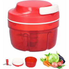 Manual Pull Cord Food Chopper, 300ml Vegetable Dicer and Mincer, Compact Kitchen Tool for Chopping Onions, Garlic and Herbs