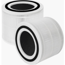Ersatzfilter für Luftreiniger, 3 in 1 Vorfilter mit H13-Schwebstofffilter und Aktivkohle-Filtersystem, 2 Stück