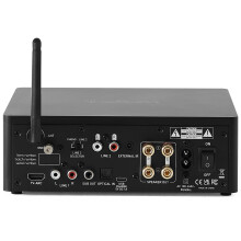 Bluetooth lemezjátszó erősítő HDMI-vel – fekete