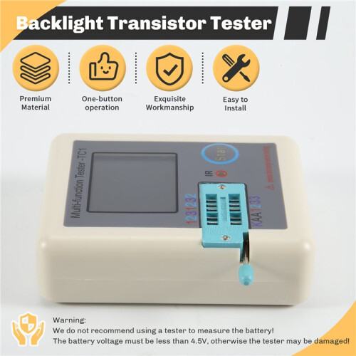 -TC1 TC1 Display Multifunctional TFT Backlight Transistor Tester for Diode Triode Capacitor Resistor Transistor 1