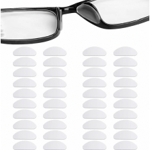 20 Paar selbstklebende Nasenpads aus Silikon, dünne rutschfeste Brillenpolster für Brillen und Sonnenbrillen, weich, transparent