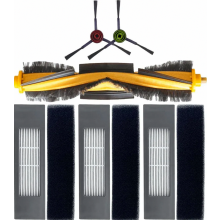 Robot Vacuum Cleaner Replacement Parts Set, Main Brush, Side Brushes and Filters for Routine Home Cleaning Maintenance
