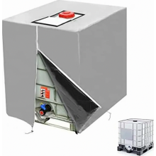 Afdekhoes geschikt voor 1000 liter IBC watertank, 420D uv- en regenbestendige stofdichte beschermhoes met ritssluiting