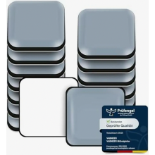 Deslizadores adhesivos para muebles, 16 unidades de PTFE, cuadrados 20 x 20 mm para muebles pesados, sillas, alfombras, parqué y baldosas