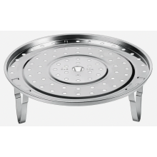 Stoomrek van 304 roestvrij staal, stoomschaal met afneembare poten voor snelkookpan en kookpan, multifunctionele stoommand 22,1 cm