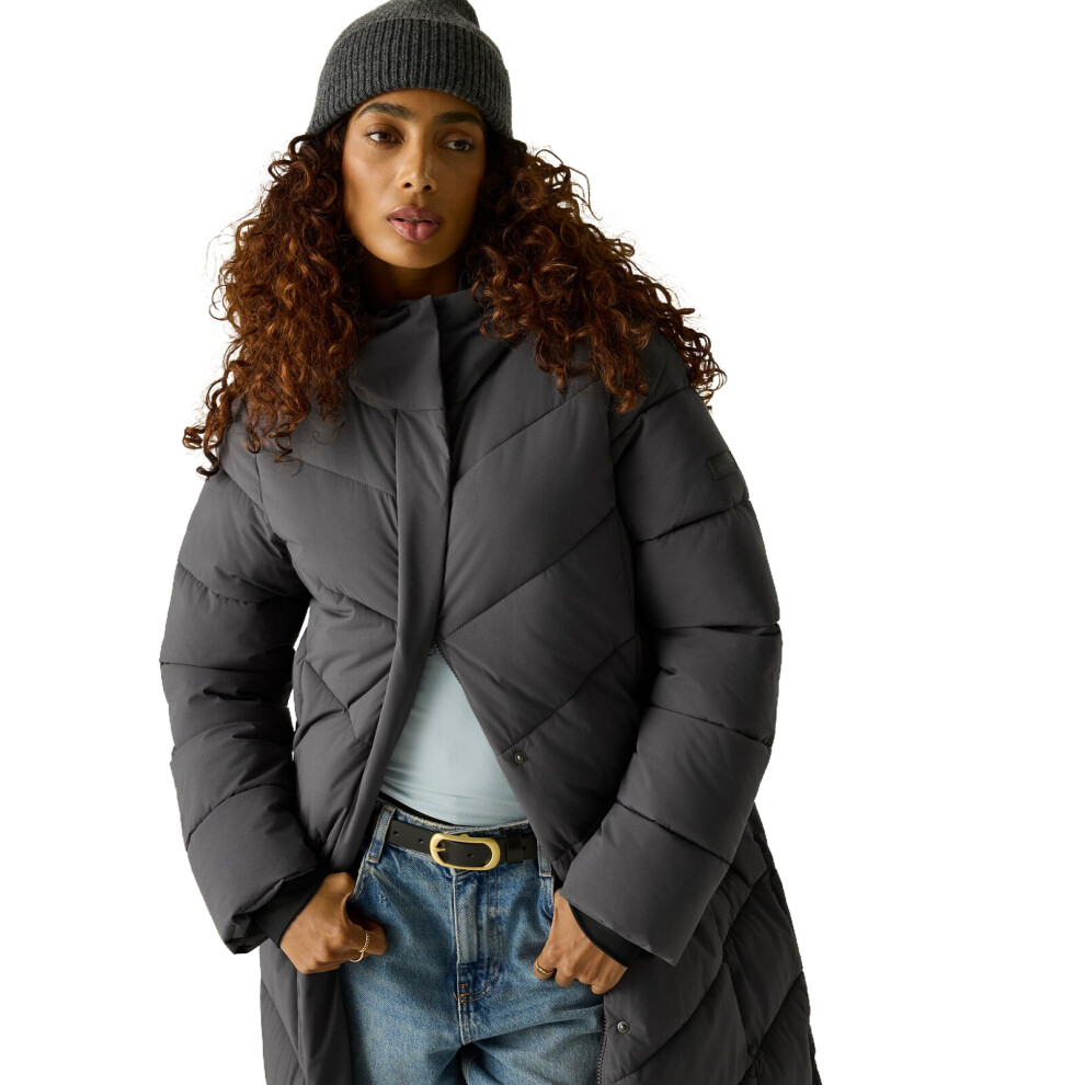 Regatta Women's Grey Insulated Eloria Quilted Jacket In | : Size 10 - Image 2