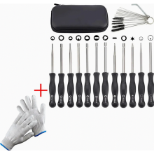 12 Piece Carburettor Adjustment Screwdriver Tool Set with Cleaning Brushes, Splined Pac Man Double D for Trimmers and Chainsaws