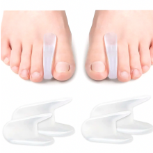 Gel Hallux Valgus Zehenspreizer aus Silikon, 4 Stück Zehentrenner zur Ballenentlastung, Abstandhalter für überlappende Zehen