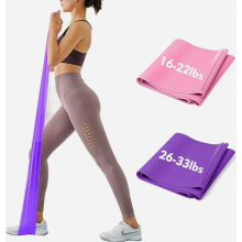 Bandas elásticas de resistencia para entrenamiento, 2 niveles de 8 a 10 kg y 12 a 15 kg, cinta larga 1,8 y 2 m para yoga, pilates y rehabilitación