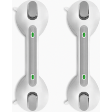 12 Inch Suction Shower Grab Bars, No Drill Bathroom Safety Handles with Colour Indicator for Seniors, Portable 2 Pack