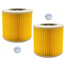 Set van 2 patroonfilters voor WD3 WD2 WD3P WD1 MV2 MV3 A2004 A2604 A2204 A2054 SE4001 SE4002 stofzuigers, nat en droog