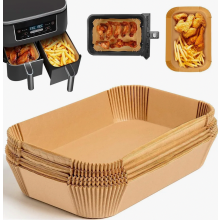 200 stuks bakpapier voor heteluchtfriteuse met dubbele lade, geschikt voor 10,4 l en 9 l, antiaanbak en vetbestendig