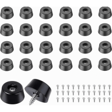40 Stück schraubbare Gummifüße 22 x 18 x 10 mm, vibrationsdämpfende Möbelpuffer für Schneidebretter, Feuchtigkeitsschutz