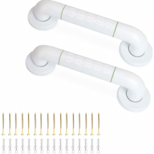 Grab Bars for Elderly, 2 Pack Non Slip 30 cm Shower Handles, Heavy Duty 200 kg, Stainless Steel, Luminous Ring, Bathroom Safety