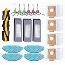 18 Piece Replacement Accessory Kit for Robot Vacuum Cleaners, 4 Mop Cloths, 3 Filters, Main Brushes and Side Brushes, Cleaning Set