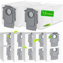 12 Pack Dust Bags for Q Revo, Q Revo Pro, Q Revo MaxV, Q Revo Curv, QV 35A, 35S, QR, S8 MaxV Ultra Vacuum Dock Station