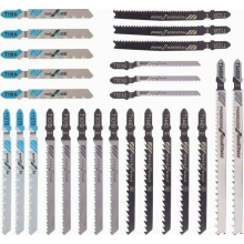 25 Piece Jigsaw Blade Set T118A T144D T101B T123X T101AO T127D T345XF for Cutting Metal, Wood and Plastic in DIY Workshops