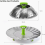 Stainless Steel Foldable Steamer Basket Insert for Pots, Leaf Shape Vegetable Fish Seafood Cooker with Extendable Handle 4