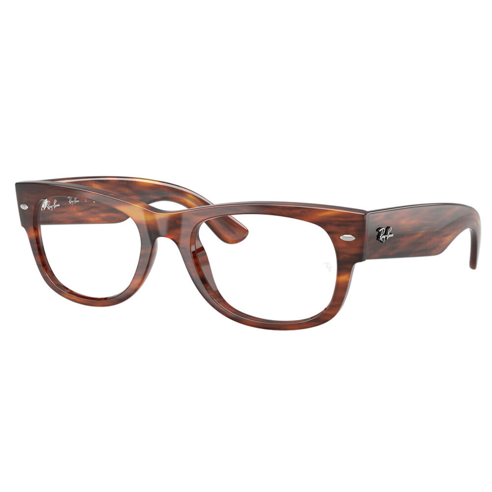 Ray-Ban Eyeglasses Mega Wayfarer Ii Optics - Striped Havana Frame Clear Lenses Polarized 52-21, RB0832V - Image 4