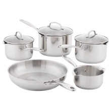 Stellar 7000 Profile 5 Piece Stainless Steel Draining Cookware Set
