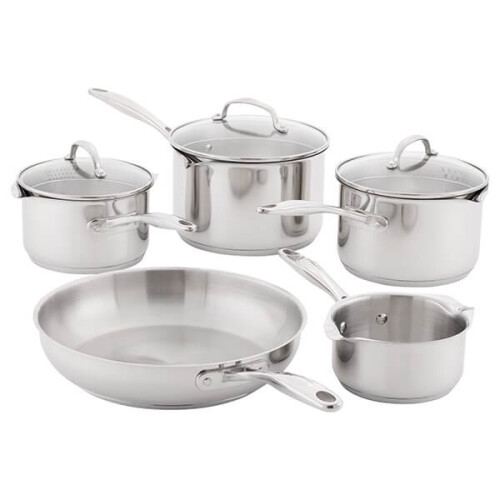 Stellar 7000 Profile 5 Piece Stainless Steel Draining Cookware Set