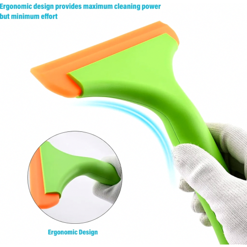 Silicone Window Squeegee, Automatic Water Scraper for Shower Doors, Glass, Mirrors, Windscreens, Bathrooms and Kitchen Worktops 1