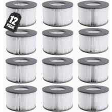 Confezione da 12 cartucce filtranti di ricambio per vasche idromassaggio gonfiabili, piscine spa e vasche idromassaggio, cartucce filtranti per mode