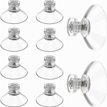 10 Pack Transparent 25mm Suction Cups Without Hooks for Windows, Tiles, Glass, Car Decor, Kitchen and Bathroom Use