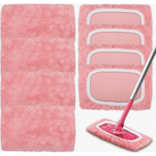 8 Bodentücher für Bodenwischer, 25,4 x 11,5 cm, trocken und feucht verwendbar, waschbar und wiederverwendbar, Rosa