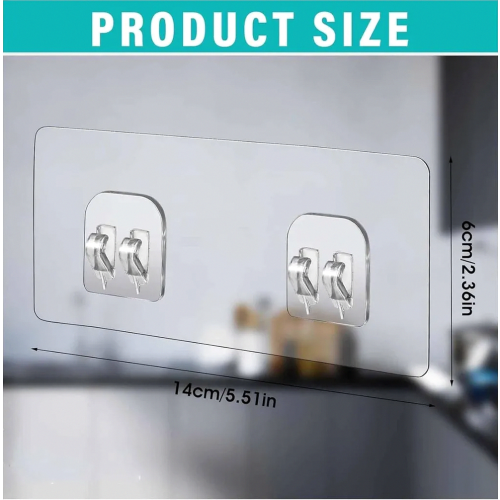 5 Pack Adhesive Shower Caddy Hooks, No Drill Replacement Patch Hangers for Bathroom Shelf, Corner Basket and Soap Dish 1