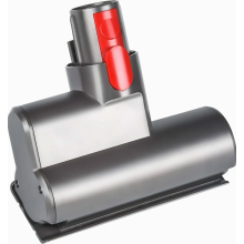 Mini Turbine Vacuum Nozzle with Quick Release Brush Roll for Sofa, Car Seats and Armchairs, Removes Dust Mites and Allergens
