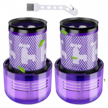 2 stuks V12 vervangingsfilters voor draadloze accustofzuigers, wasbaar fijnstoffilter, reserveonderdelen voor stofzuiger