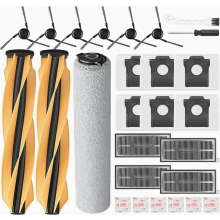 27-Piece Kit for Robot Vacuum Cleaner with Roller Mop Cloth, Main and Side Brushes, Filters, Dust Bags, Fragrance Stones and Cleaning Brus