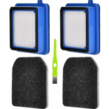 2 stuks wasbare vervangingsfilters voor QX6 QX7 QX8 2 ASKW1 accustofzuigers, met voorfilter, hygiënefilter en reinigingsborstel