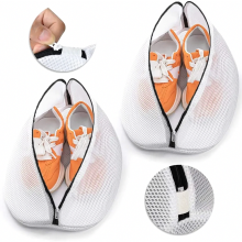 Schuh-Wäschenetz, 2 Stück, mit Reißverschluss, 39 x 23 x 23 cm, Waschbeutel für Sportschuhe und Socken, schützt Schuhe in der Waschmaschine