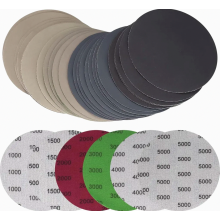 48 Pieces 125mm Hook and Loop Sanding Discs, Wet and Dry No Hole Round Sandpaper 1000-5000 Grit for Car Metal Wood