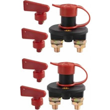 2-balenie 12V/24V odpojovač batérie, hlavný izolátor z čistej medi s odnímateľným kľúčom pre auto, loď, jachtu