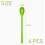 6 Pack Reusable Long Handle Plastic Spoons, Dessert, Egg, Ice Cream, Jam, Cocktail, Yoghurt and Tea Spoons for Home 2