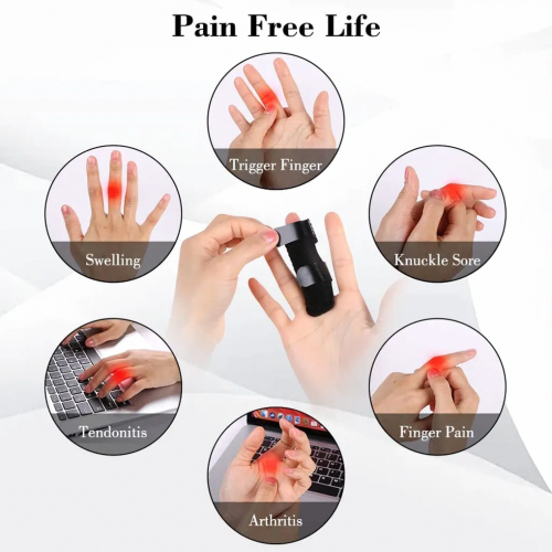 Finger Splints, 2 Pack Finger Straightener Stabiliser, Soft Comfortable Support Brace for Broken, Sprained, Arthritis or Tendonitis, Black 2
