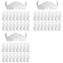 300-Pack Super Hook Trimming Blades for Roofing and Flooring, Carbon Steel, Double Sided with 2 Notches and 4 Holes