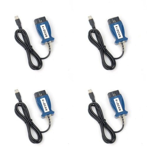 4X for  K DCAN K+CAN FTDI Chip for  OBD2 Auto Car Diagnostic Tools OBD 2 Scanner  USB Interface Cable
