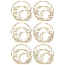 Dream Catcher Rings 72Pcs Wood Bamboo Floral Hoop for DIY Wreath Decor Wedding Wreath Decor and Wall Hanging
