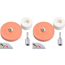 2X Rueda de Goma de Borrar Adhesiva de 4 Pulgadas para Remover Calcomanías de Taladro y Adhesivos para Carrocería.