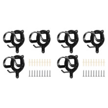 6 Counts Horse Bridle Rack Bracket Bridle Hooks Tack Storage Halter Hanger Metal Holder with Tubes and Screw