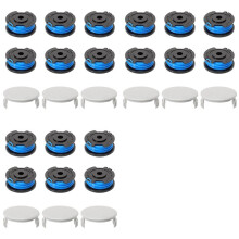 18pcs Lawn Mower Trimmer Coils with 9-Coil Caps 14443120 for LTR 18-30