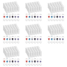 960pcs Paint Containers with Lids, 40 Strips Paint Containers Acrylic Paint with Lids for  Paint Storage Classroom